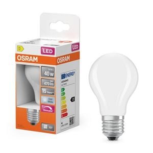 Osram bombilla LED E27 A60 mate luz neutra regulable 3.4 W | 40 W