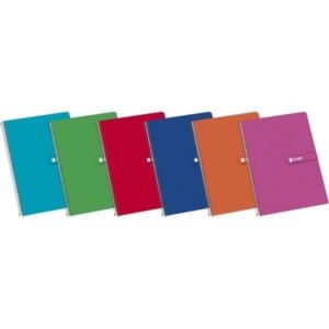 Enri Cuaderno espiral A5 | Cuadrícula 4 mm 60 g Tapa dura Surtido