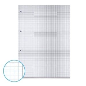 Recambio Papel Archivador | Folio | Cuadrícula 4x4mm | 75gr | 100 h.