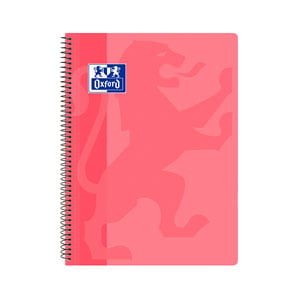 Cuaderno Espiral Oxford | Cuadricula 4mm | Tapa Polipropileno | Rosa