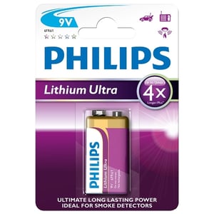 Philips Pila Litio Ultra | 6FR61 | 9V E-BlockPhilips Ultra E/6FR61 | Pila Litio