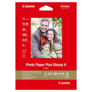 Canon PP-201 Papel Foto Glossy Plus II | 13 x 18 cm 265 g 20 hojas