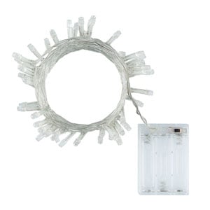 Guirnalda 5 metros con pilas | Blanco frío | 50 luces