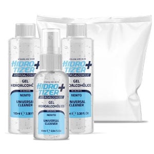 Pack Neceser: Gel Hidroalcohólico Desinfectante Nenito | Fragancia Infantil | 1x90ML + 2x100ML
