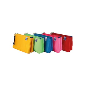 Estuche de tela Oxford Kangoo | Cuadrado | 2 cremalleras | Surtidos