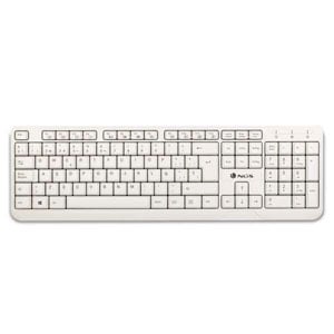 Teclado con cable silencioso | Blanco