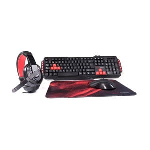 Kit teclado + ratón + auriculares + alfombrilla