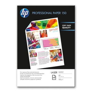 HP CG965A Professional Papel Fotográfico Láser Brillante | A4 150 g 150 hojas