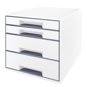 Cajonera Leitz 5213 WOW | Blanco/Gris | 4 cajones