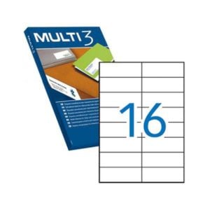 Multi3 Etiquetas | 105 x 37 mm 8.000 etiquetas