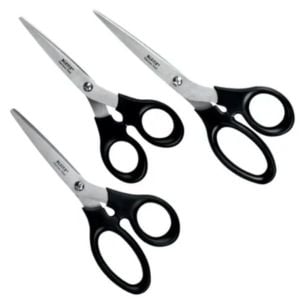 Leitz Pack de tijeras 165/185/200 mm | Negras 3 unidades