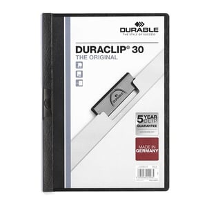Durable Duraclip | Portafolios negro | A4 | 30 páginas