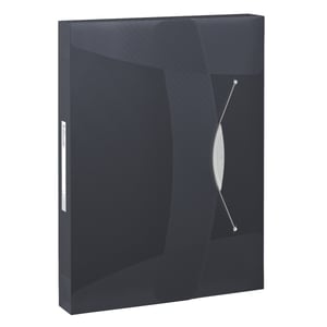 Carpeta de documentos Esselte | Polietileno | Negra transparente | 47mm | A4