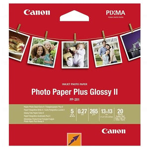Canon PP-201 Papel Foto Glossy Plus II | 13 x 13 cm 265 g 20 hojas